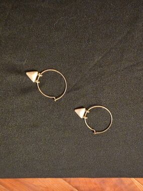 Gold Triangle Hoop Earrings - Women Jewelry